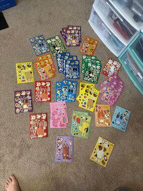 39 make a face bluey stickers - bundle